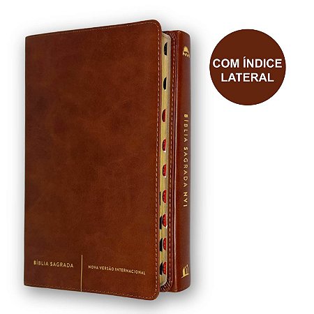 Bíblia NVI Slim Courosoft | Marrom com Índice | Thomas Nelson