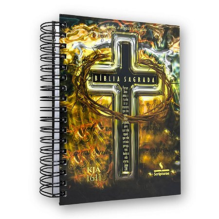 Bíblia Anote King James 1611 KJA | Cruz de Metal