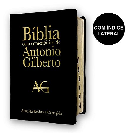 Bíblia Comentários Antonio Gilberto Grande Luxo Preta Índice