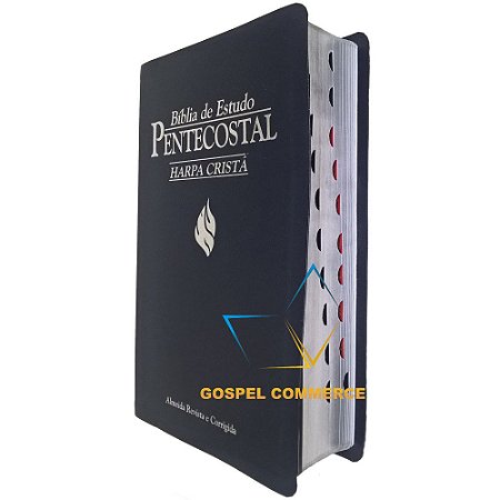 Bíblia de Estudo Pentecostal Com Índice Média Harpa Cristã Azul Cpad