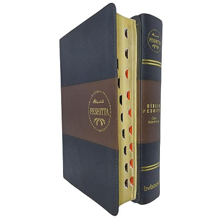 Bíblia Peshitta Preta c/ Marrom c/ Referências - BVbooks