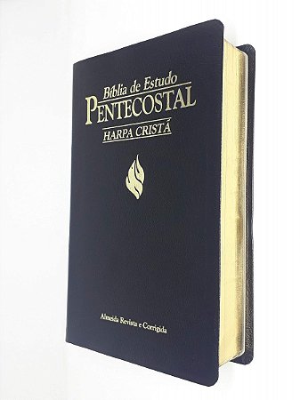 Bíblia de Estudo Pentecostal Média Harpa Cristã Preta - Cpad