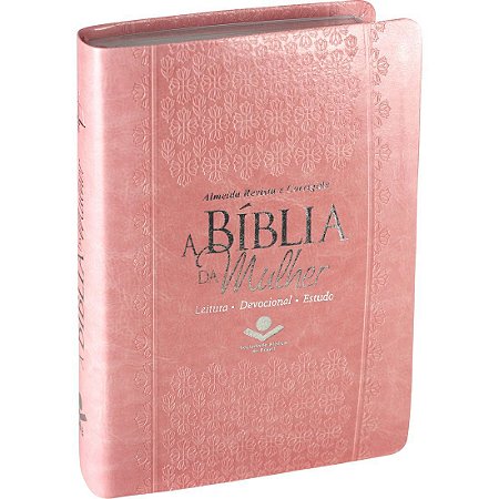 A Bíblia da Mulher Rosa Com Índice RC Média 14x21cm - Sbb
