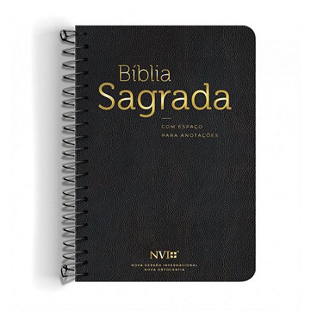 Bíblia Anote NVI Espiral - Preta - Geográfica