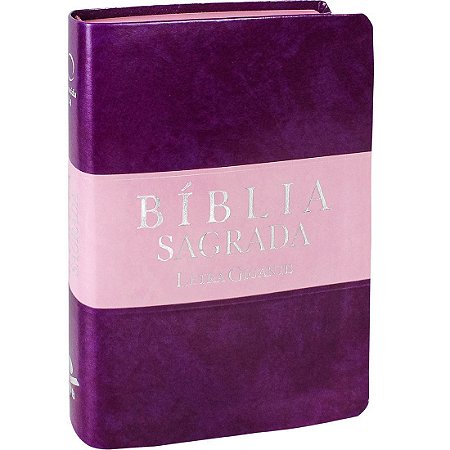 Bíblia Sagrada Letra Gigante Rosa e Violeta Nobre - Sbb