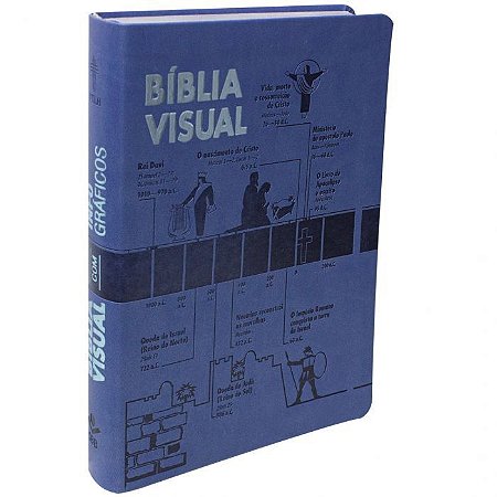Bíblia Sagrada Visual Com Infográficos NTLH Luxo Azul - SBB