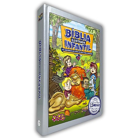 Bíblia Ilustrada Infantil Capa Dura Cinza - Geográfica