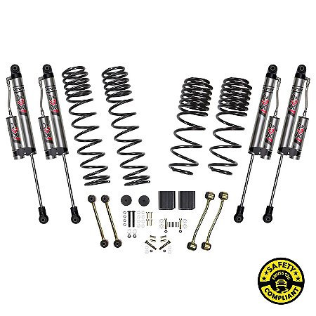 Lift Kit 2.5"Amortecedores Hidrogênio Remoto Jeep Wrangler JL/JLU 2.0L 2019-2025