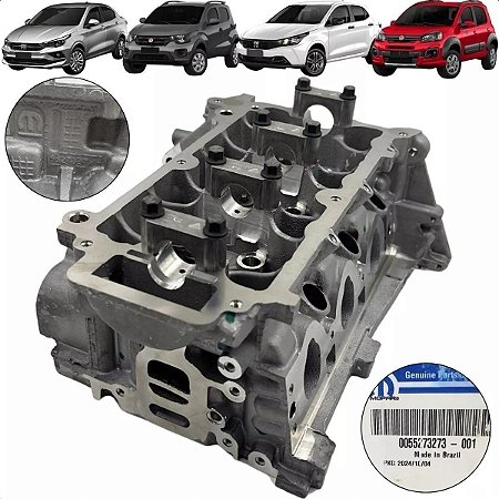 Cabeçote com Válvulas Motor Fiat 1.0 Firefly 3 Cilindros 6V