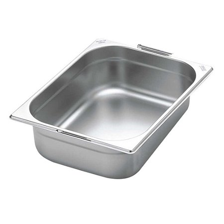 Cuba Gastronômica GN 1/2 com Alça 100mm Inox 201 Zahav