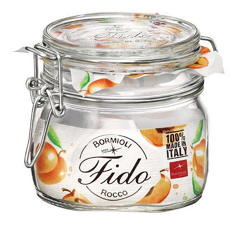 Pote de Vidro com Tampa Hermético Fido 500ml