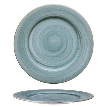 Prato Raso 31.6cm Artisan Azul Porcelana Corona