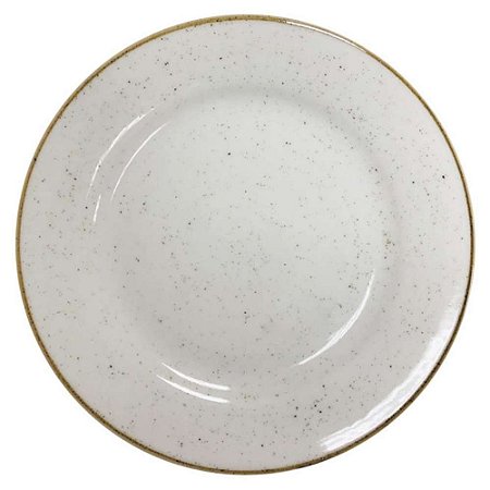 Prato de Sobremesa 20,1cm Artisan Beige Porcelana Corona