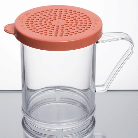 Polvilhador Cambro Policarbonato Tampa Rosa Furo Médio