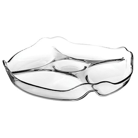Petisqueira de Vidro 3 Divisorias Basic Pasabahçe