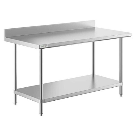 Mesa de Inox para Cozinha 180x76x85cm Zahav Inox