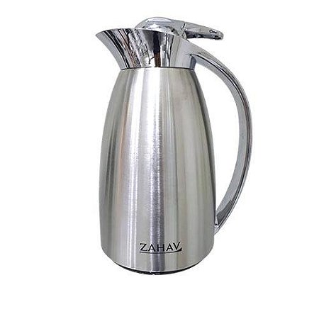 Garrafa Térmica 1 Litro Prata Ampola Vidro Zahav