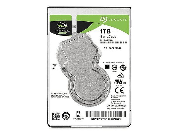 DISCO RIGIDO SEAGATE PARA NOTEBOOK 2.5POL 1TB SATA ST1000LM048