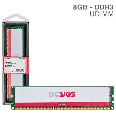 MEMORIA P/ DESKTOP PCYES 8GB DDR3 1600MHZ PM081600D3