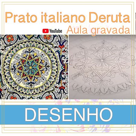 Aula gravada - Desenho - Prato italiano Deruta #17