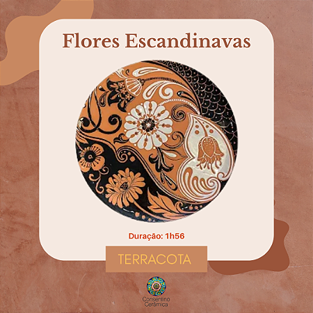 Aula gravada - Pintura - Terracota Flores Escandinavas