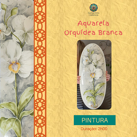 Aula Gravada - Pintura - Aquarela Orquídea Branca