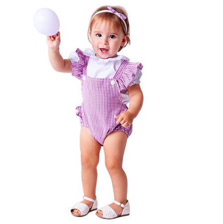 Body Jardineira Bebê 100% Algodão - Ayla