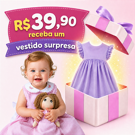 Vestido Bebê e Infantil - SURPRESA
