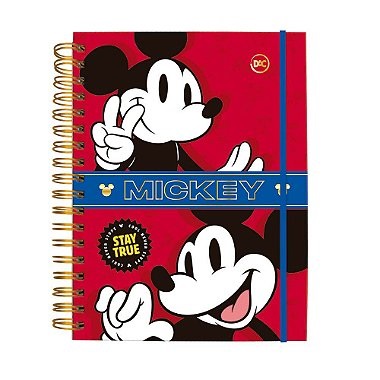 Caderno Universitário Smart Mickey com folhas reposicionáveis e gramatura  90 gramas - DAC - Fofuras da Sol papelaria - Sacolão