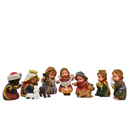 Imagem Presépio Infantil 11 Peças 8 cm de Altura em Resina