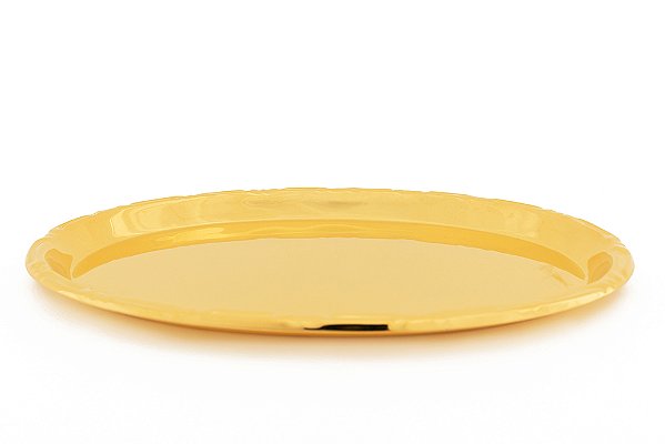 Bandeja de Comunhão Oval Dourada Ref. 7003