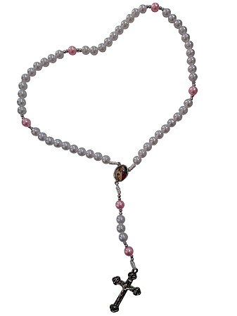 Terço das Mulheres 8mm Pérola Elegante