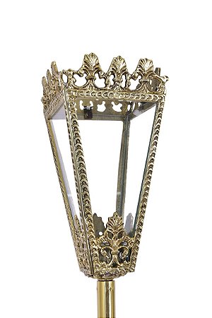Tocha Processional Decorativa de Piso Dourada
