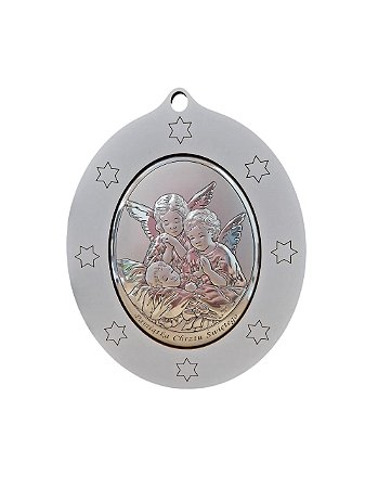 Medalhão de Berço Prata