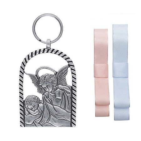 Medalhão Berço Anjo Protetor Prata Velha