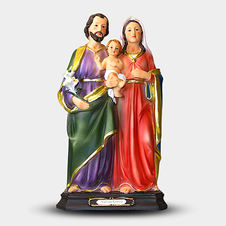 Imagem Sagrada Família Colorida Tradicional