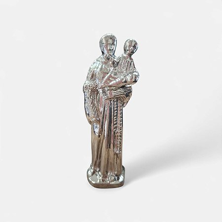 Santo Antônio Tira Menino Mesa Níquel 10 cm de Altura