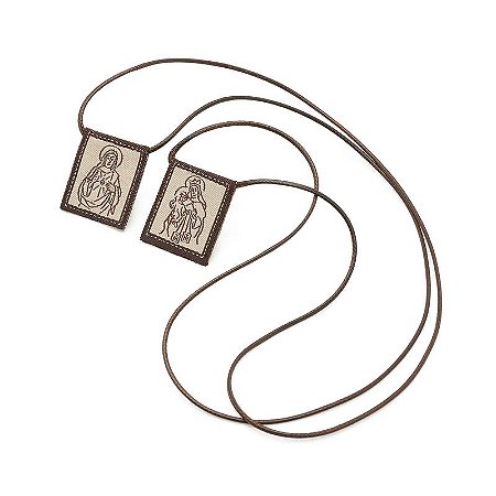 Escapulário Pequeno em Tecido com Folheto
