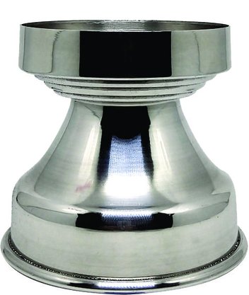 Base de Alumínio para Tubo de Vidro - 9 cm de Diâmetro