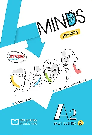 4 MINDS A2 STUDENT'S & WORKBOOK & GRAMMAR BOOK - (SPLIT EDITION A) (WITH DIGIBOOK APP.)