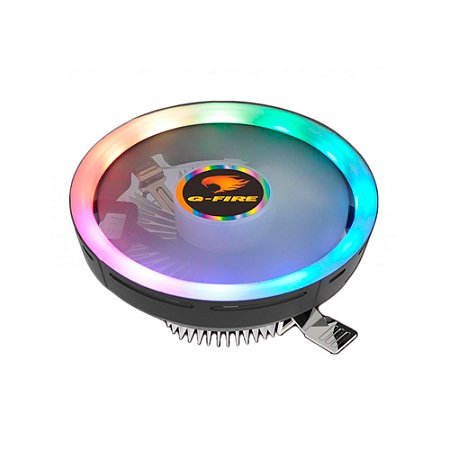 Cooler G-Fire Pixxo Rainbow P/ Processador Intel/AMD RGB 4 Pinos 124X120X69MM