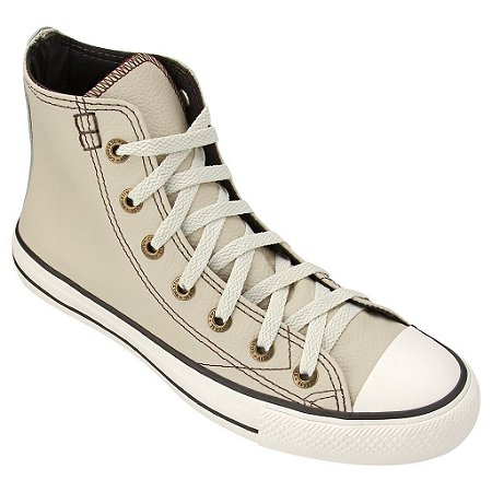 converse all star couro bege