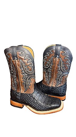 Bota Masculina Goyazes Jacaré Preto