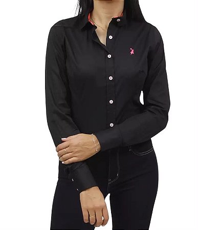 Camisete Feminina Lisa Austin Western Preta