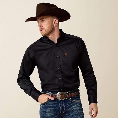 Camisa Masculina Importada Ariat Classic Fit Preta
