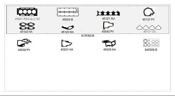 JOGO DE JUNTAS PEUGEOUT 307 406 407 607 806 807 C4 C5 C8 2.0 16V MOTOR EW10J4