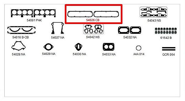 JUNTA DA TAMPA DE VALVULAS DODGE DART V8-D100/4/7