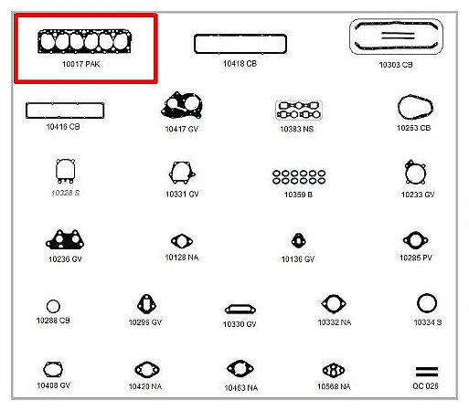 JOGO MOTOR CHEVROLET BR-C10 MTR 261