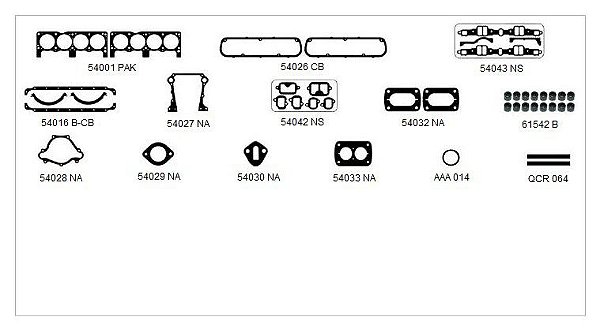 JOGO MOTOR DODGE DART V8-D100/4/7
