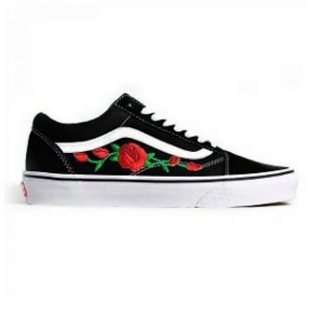 tenis vans rosa com flores